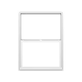 Pella 150 Series New Construction White Vinyl Dual-pane Single Hung Window Half Screen Included